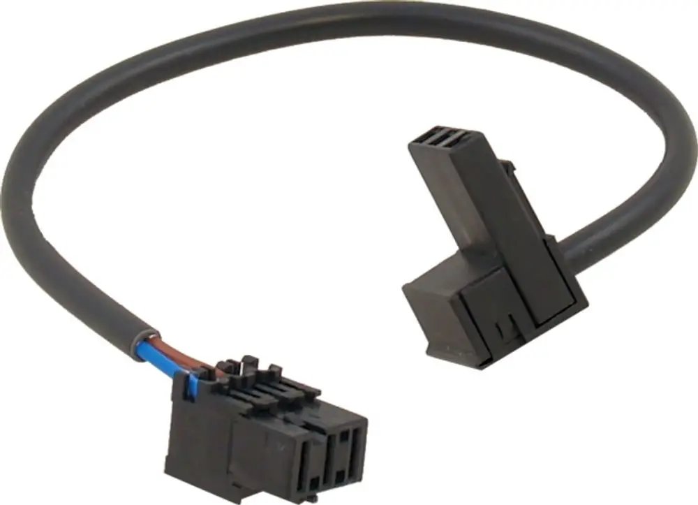 Kabel mit zwei Steckverbindern, das für den Anschluss eines Feuerungsautomaten oder Zündtrafos von Wolf verwendet wird.